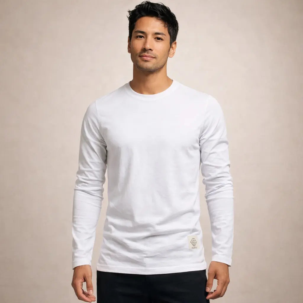 Langærmet T Shirt Herre | Minimalistisk Design med Komfortabel Pasform | Ideel til Hverdagsbrug 3