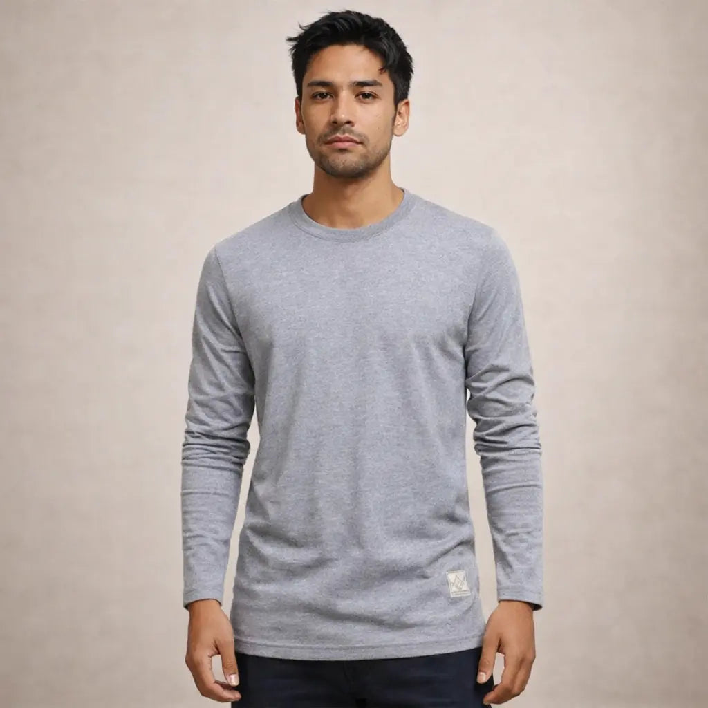 Langærmet T Shirt Herre | Minimalistisk Design med Komfortabel Pasform | Ideel til Hverdagsbrug 6