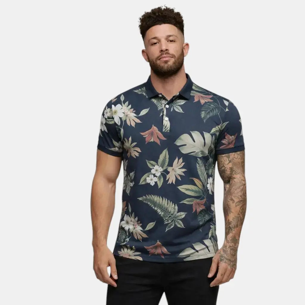 Mateo | Polo Shirt Til Mænd med Tropisk Print | Let og Åndbar til Sommerbrug 6