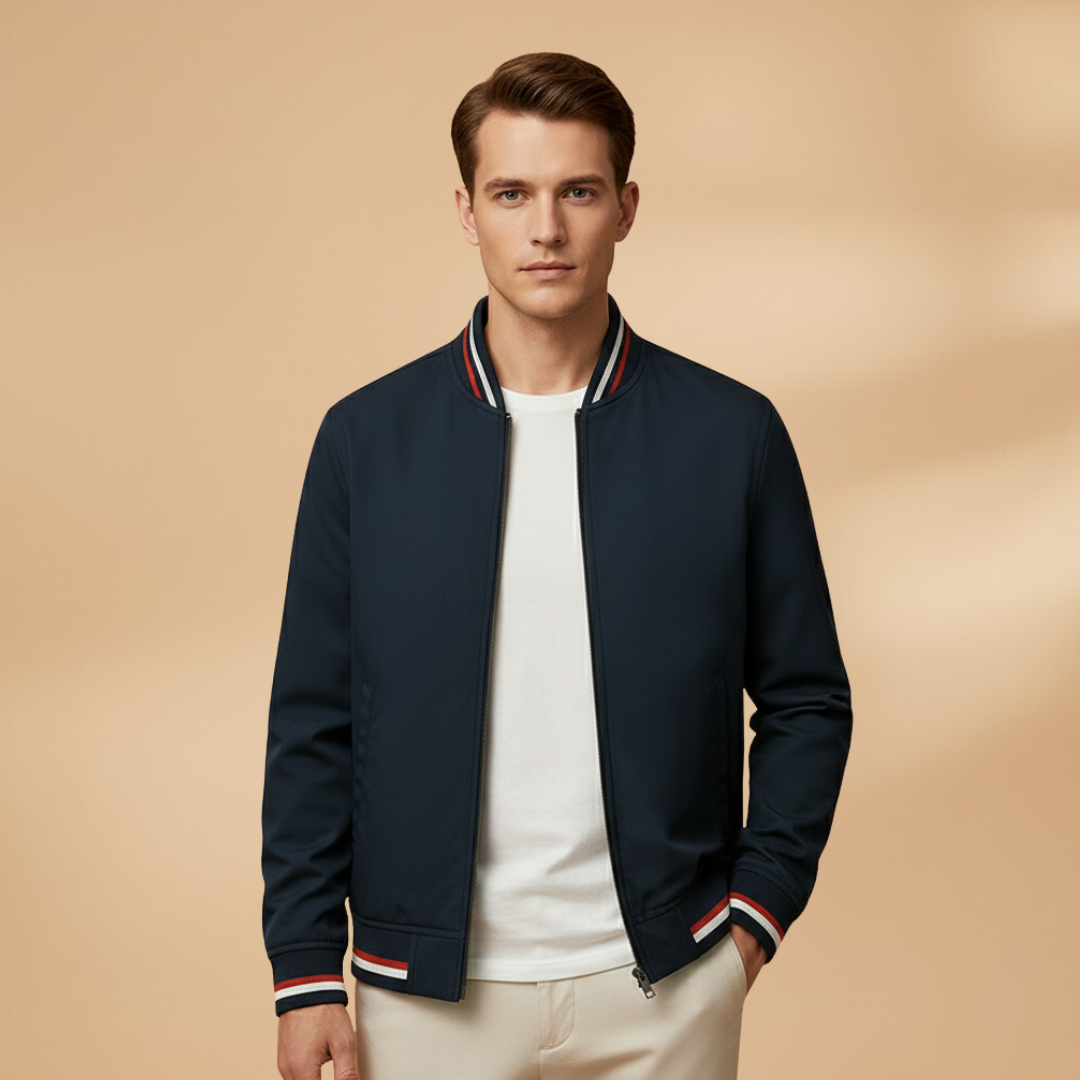 Let Bomberjakke Herre | Letvægts Design med Fuld Lynlås | Komfortabel Pasform til Overgangssæsonen 2