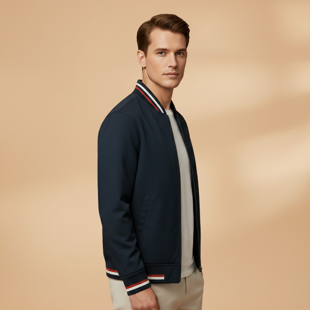 Let Bomberjakke Herre | Letvægts Design med Fuld Lynlås | Komfortabel Pasform til Overgangssæsonen 3