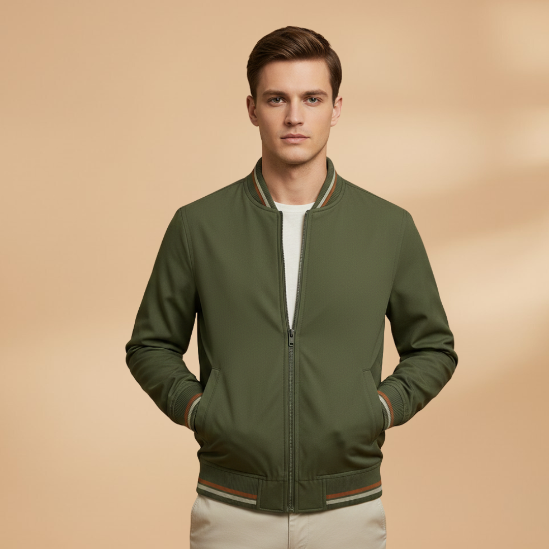 Let Bomberjakke Herre | Letvægts Design med Fuld Lynlås | Komfortabel Pasform til Overgangssæsonen 6