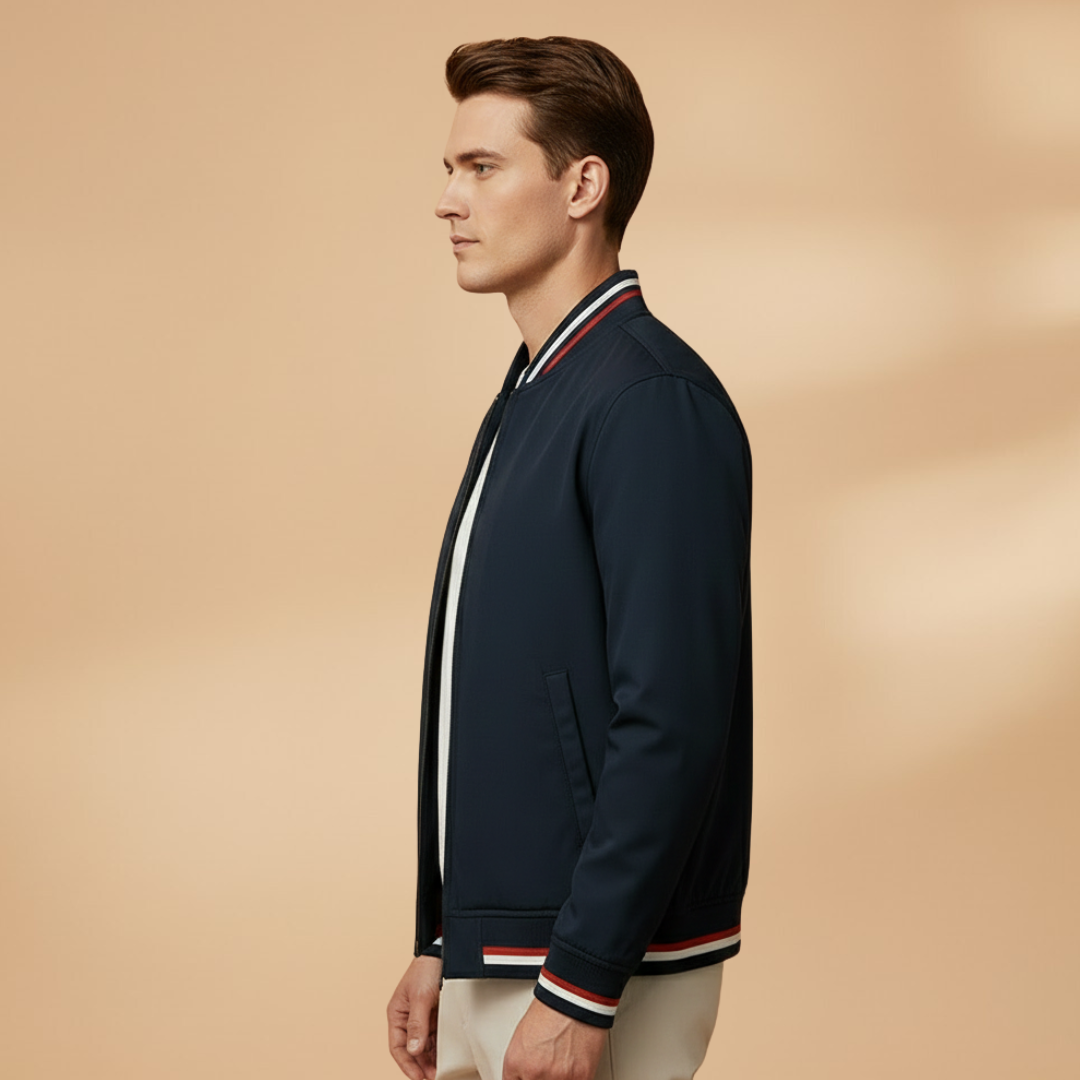 Let Bomberjakke Herre | Letvægts Design med Fuld Lynlås | Komfortabel Pasform til Overgangssæsonen 4