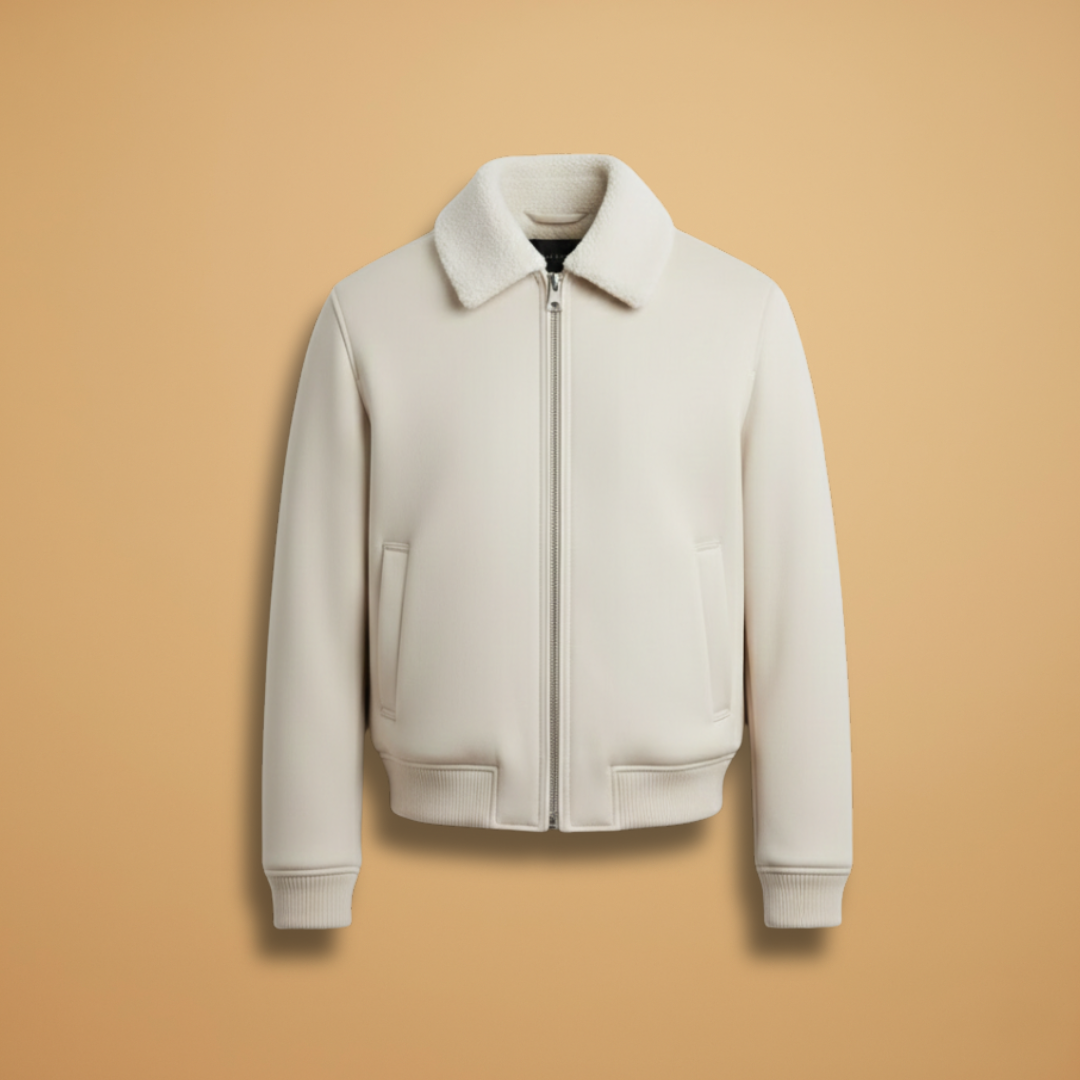 Klassisk Bomber Jakke Herre med Lynlås og Ribkanter | Let Vejrbestandig Jakke til Hverdagsbrug 1