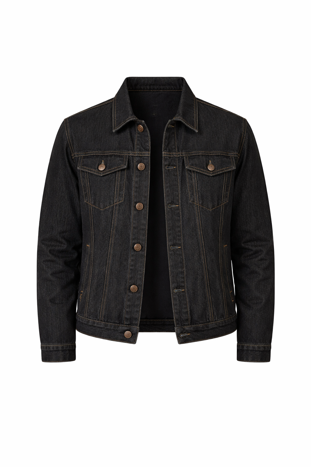 Klassisk Denim Jakke Herre med Praktiske Brystlommer | Tidløs Design til Hverdag 1