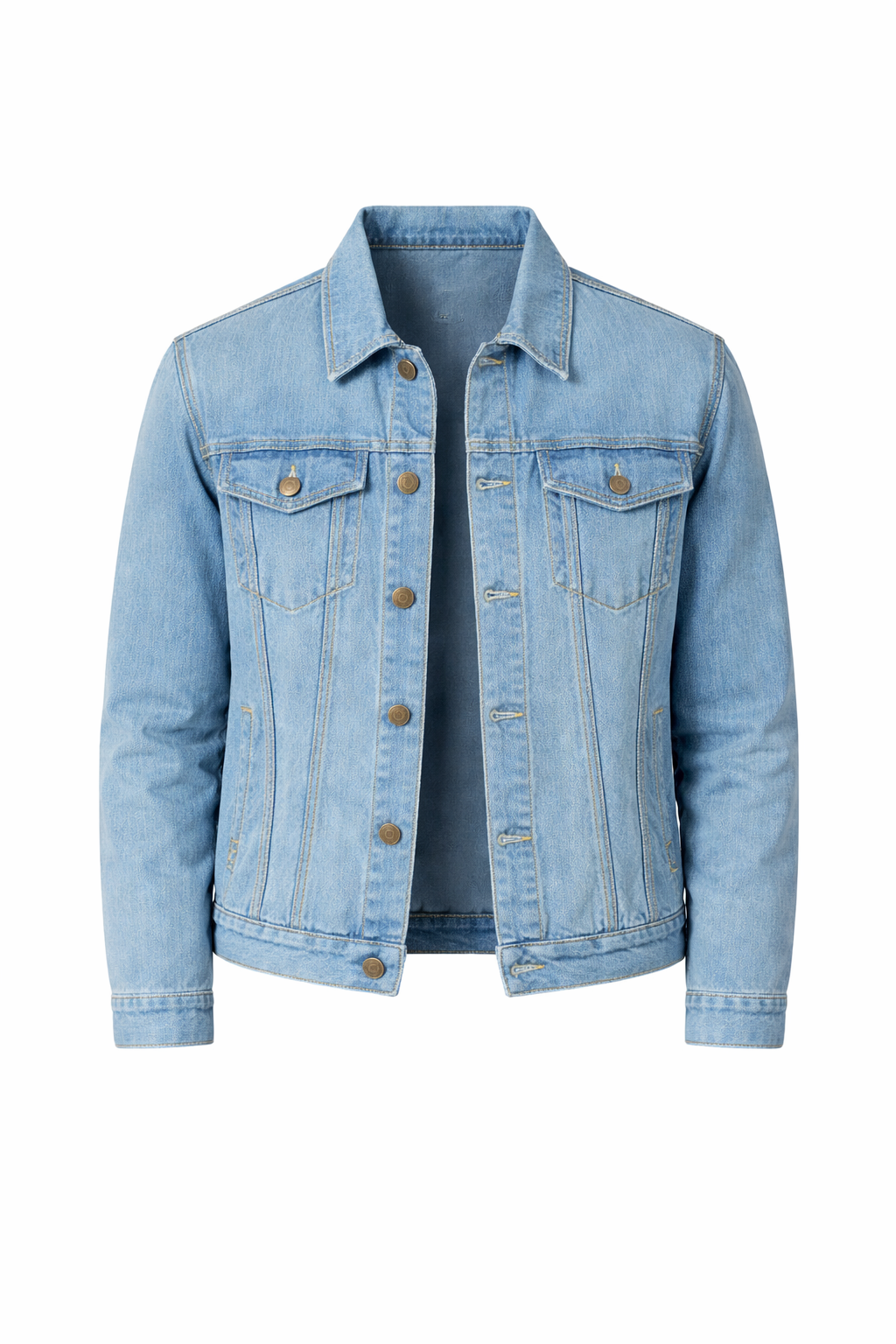 Klassisk Denim Jakke Herre med Praktiske Brystlommer | Tidløs Design til Hverdag 2