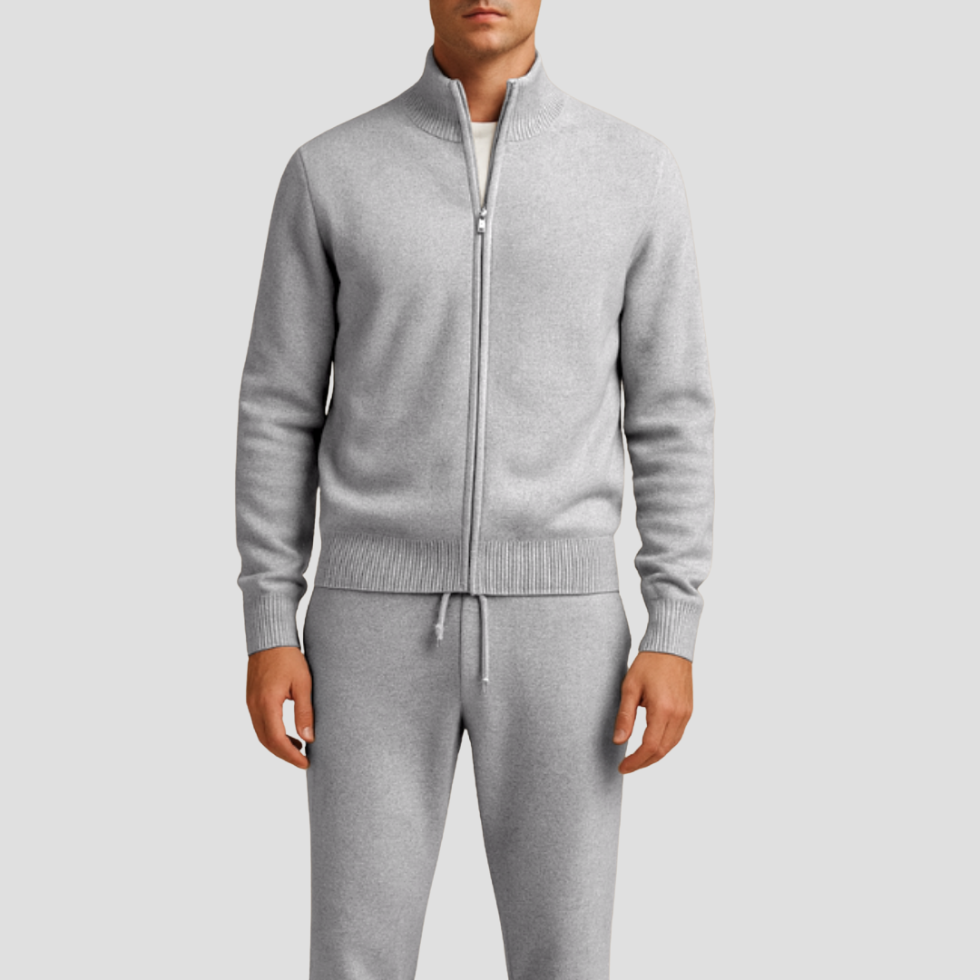 Andreas | Herre Casual Sæt med Lynlåsjakke og Bukser