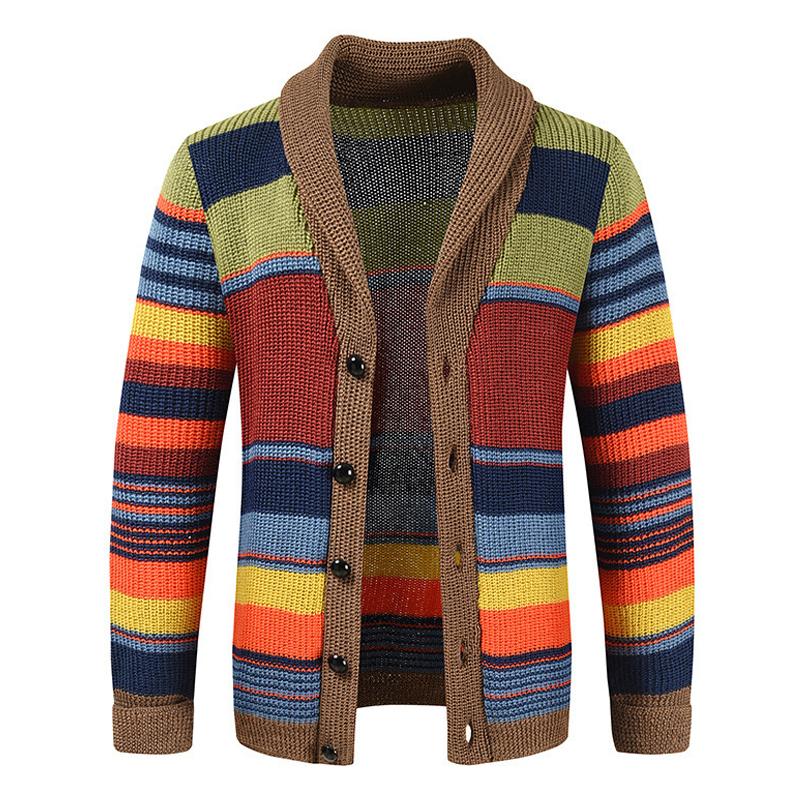 Morten Collection | Men's Cardigan with Color Block Design | Lightweight Knit for Stylish Comfort 2