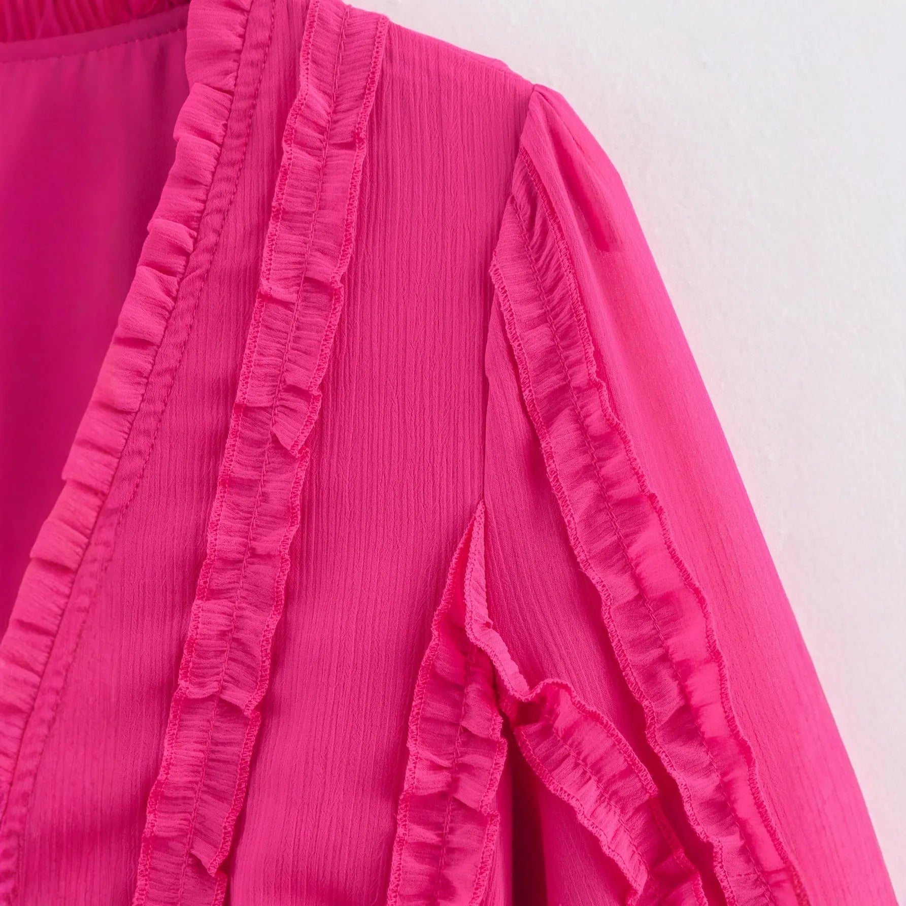 Elegant Maxikjole | Maxikjole med Lange Ærmer og Flæsedetaljer | Feminin Stil til Enhver Anledning 4