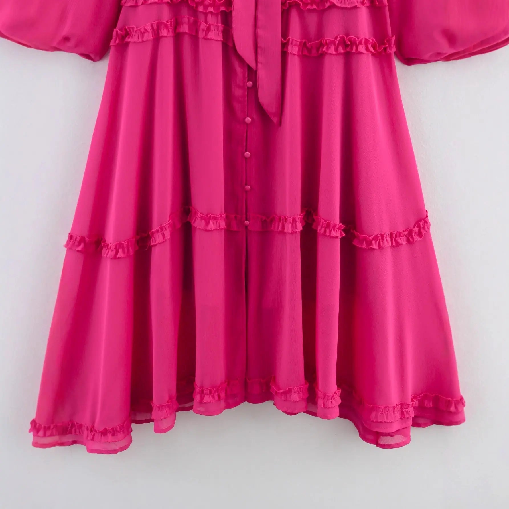 Elegant Maxikjole | Maxikjole med Lange Ærmer og Flæsedetaljer | Feminin Stil til Enhver Anledning 3