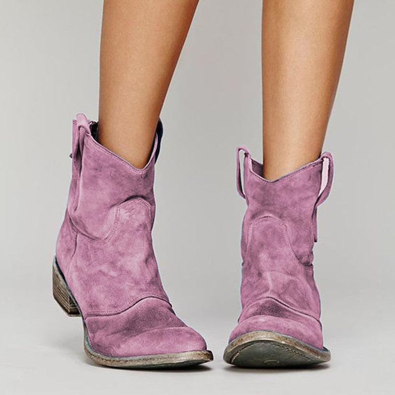 Texana Women's Western Ankle Boots – Pointed Toe, Cuban Heel
