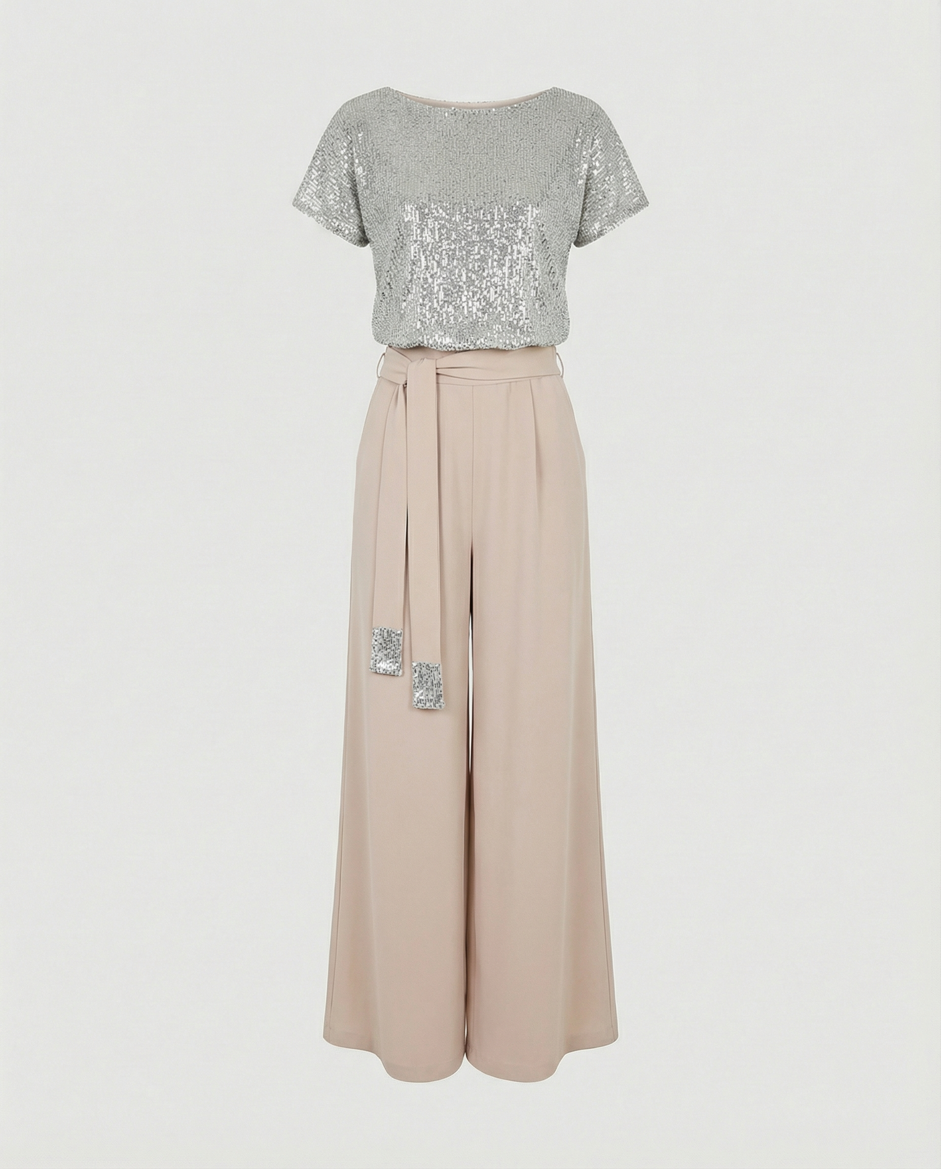 Stella | Buksedragt Dame med Pailletter og Vide Bukseben | Glamourøs Jumpsuit til Bryllup og Fest 8