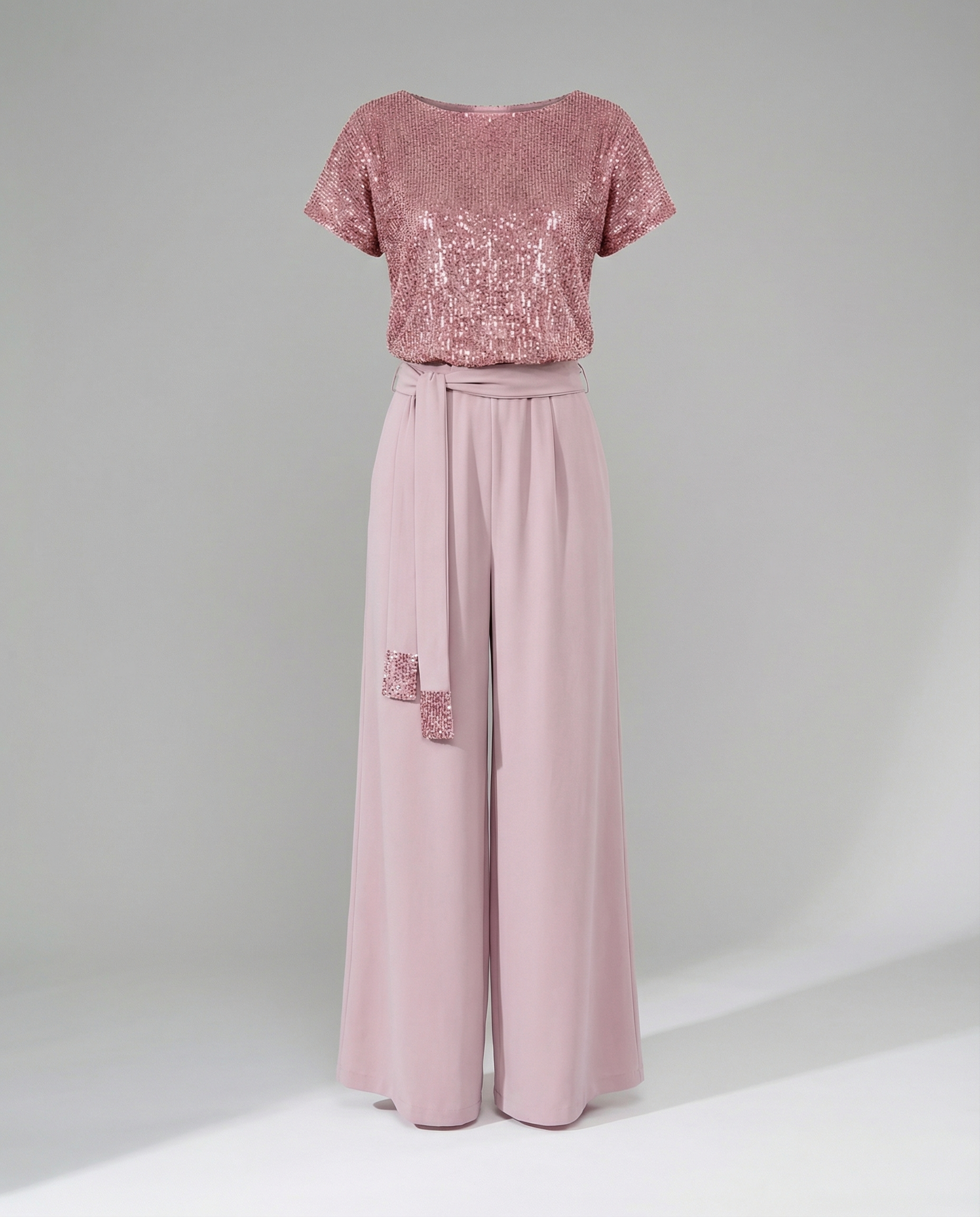 Stella | Buksedragt Dame med Pailletter og Vide Bukseben | Glamourøs Jumpsuit til Bryllup og Fest 5