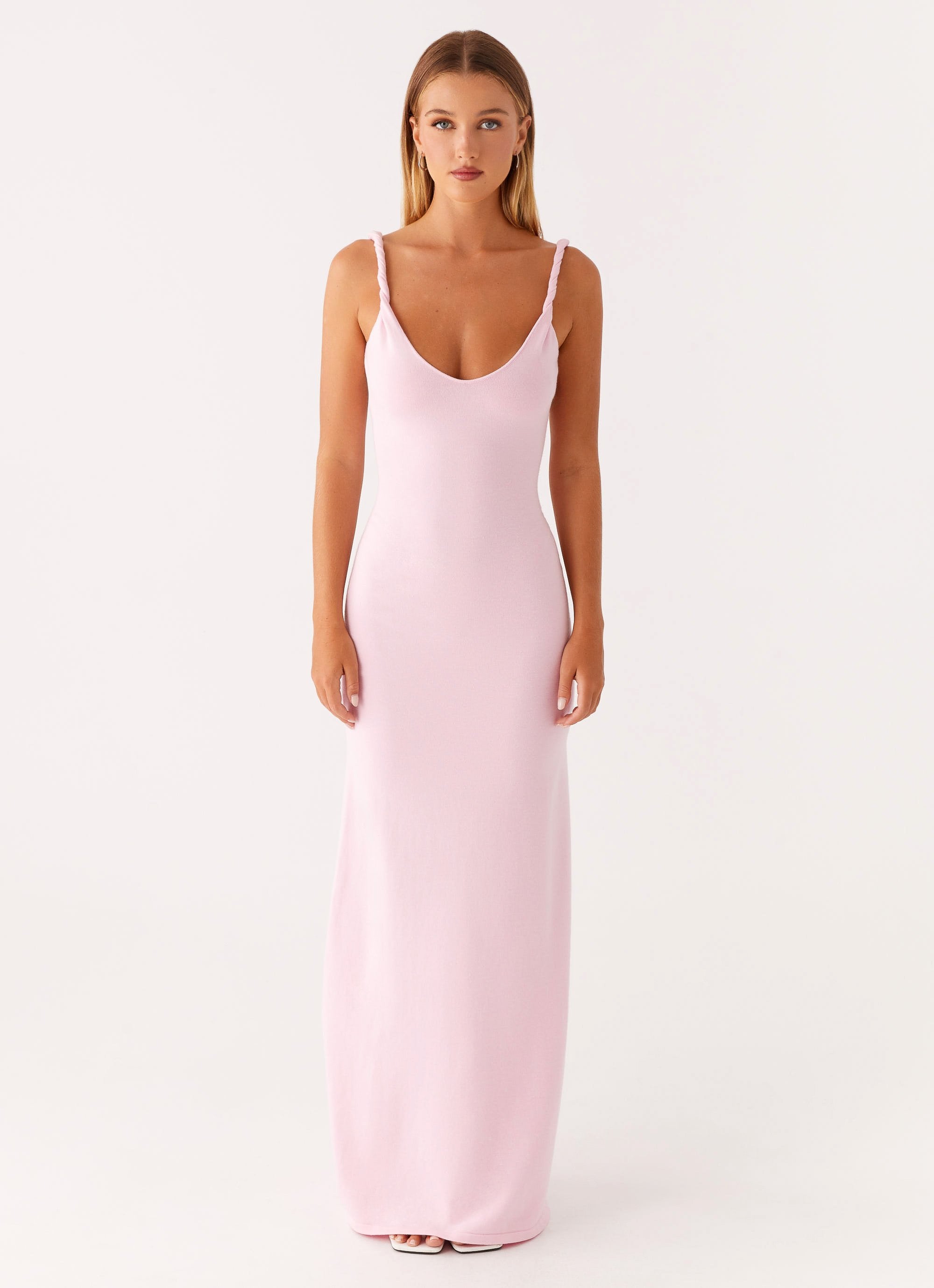 Slip Maxi Dress Women – Twisted Straps Slim Fit