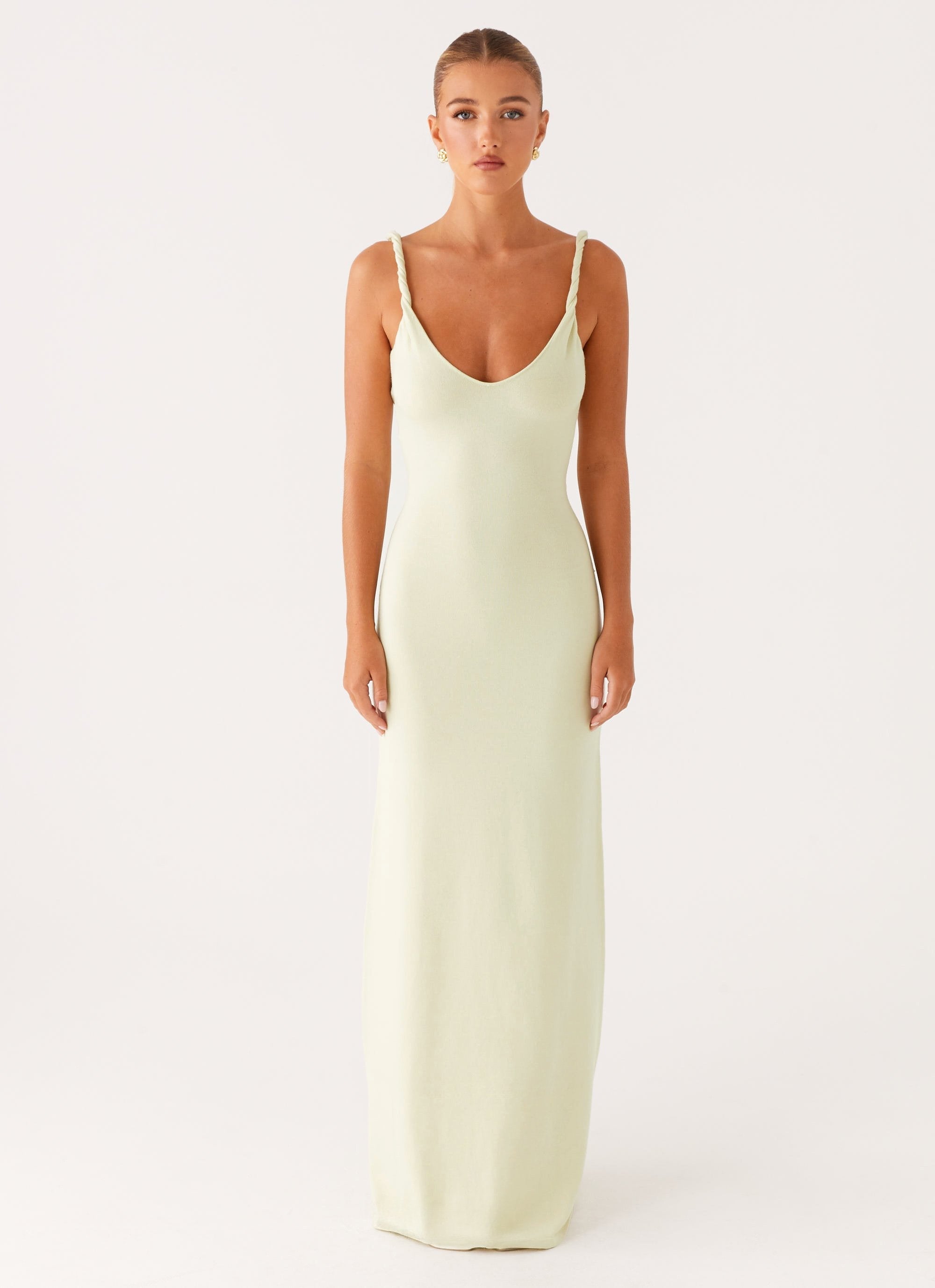 Slip Maxi Dress Women – Twisted Straps Slim Fit
