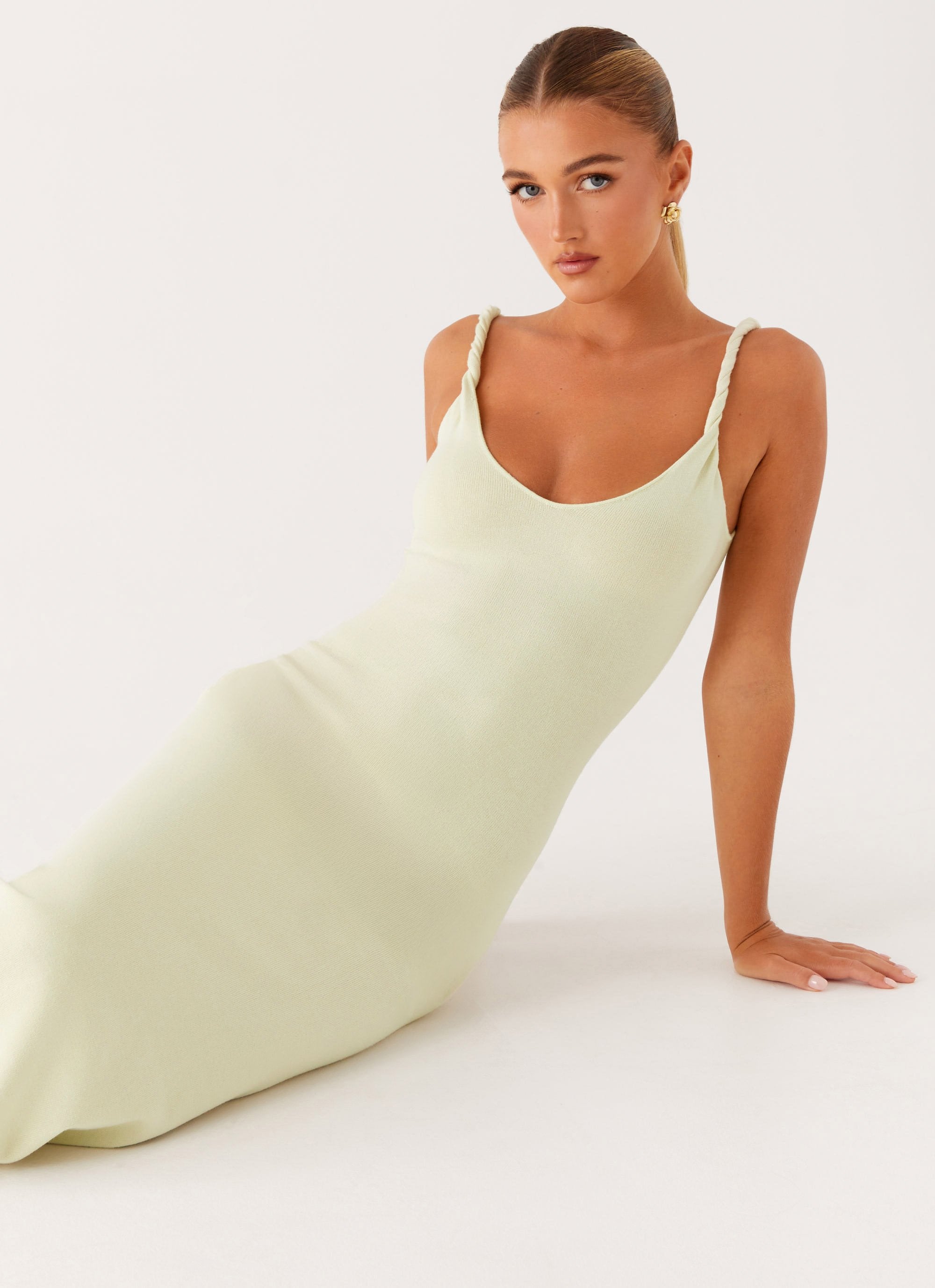 Slip Maxi Dress Women – Twisted Straps Slim Fit