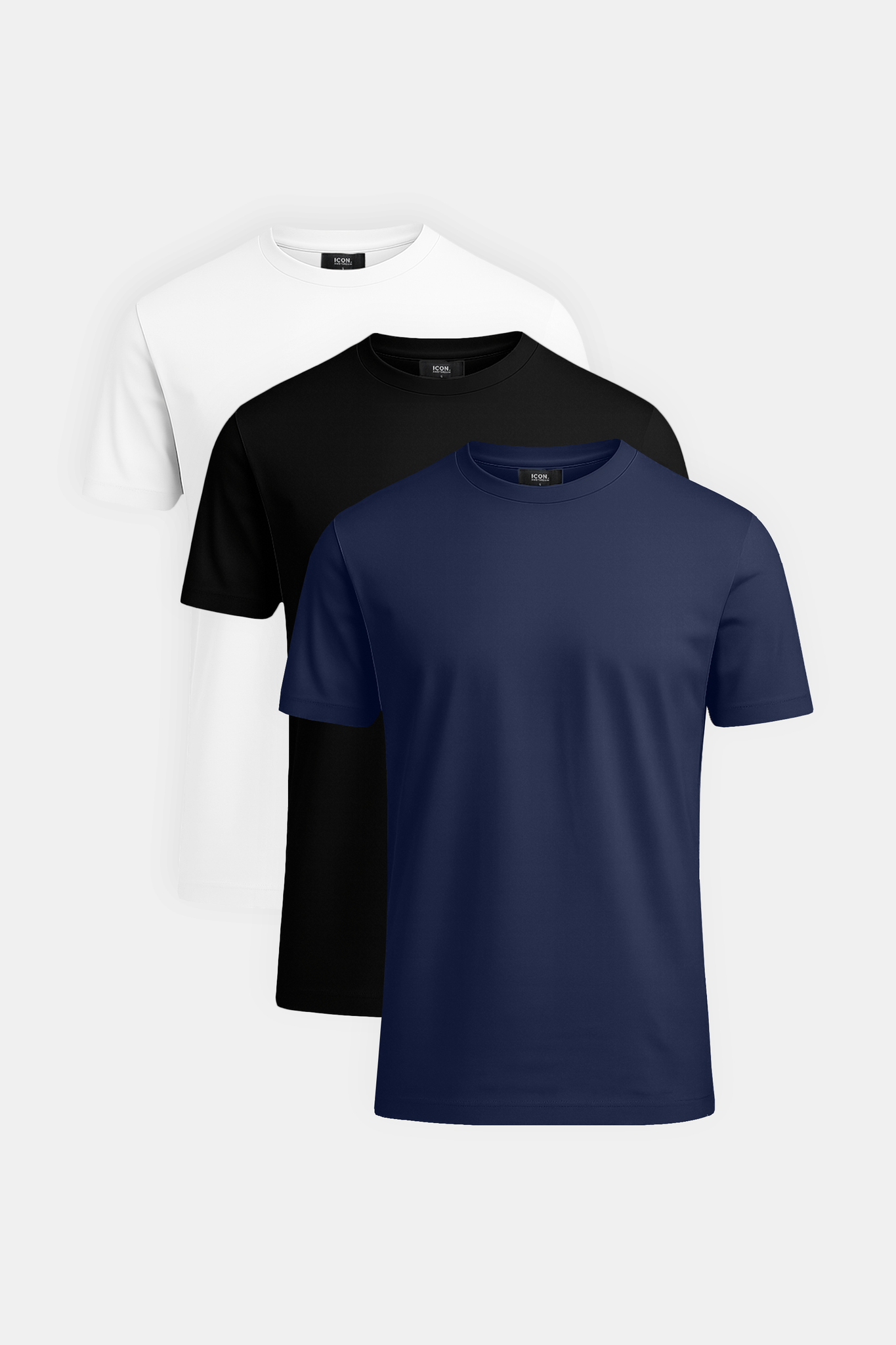 Premium 3-Pack T-shirts til Mænd i Merceriseret Supima Bomuld med Slim Fit 0