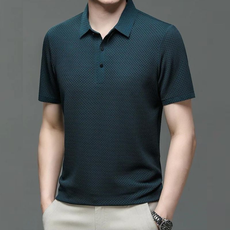 Premium Herre Polo Shirt i Åndbart Stof med Flatterende Pasform 0