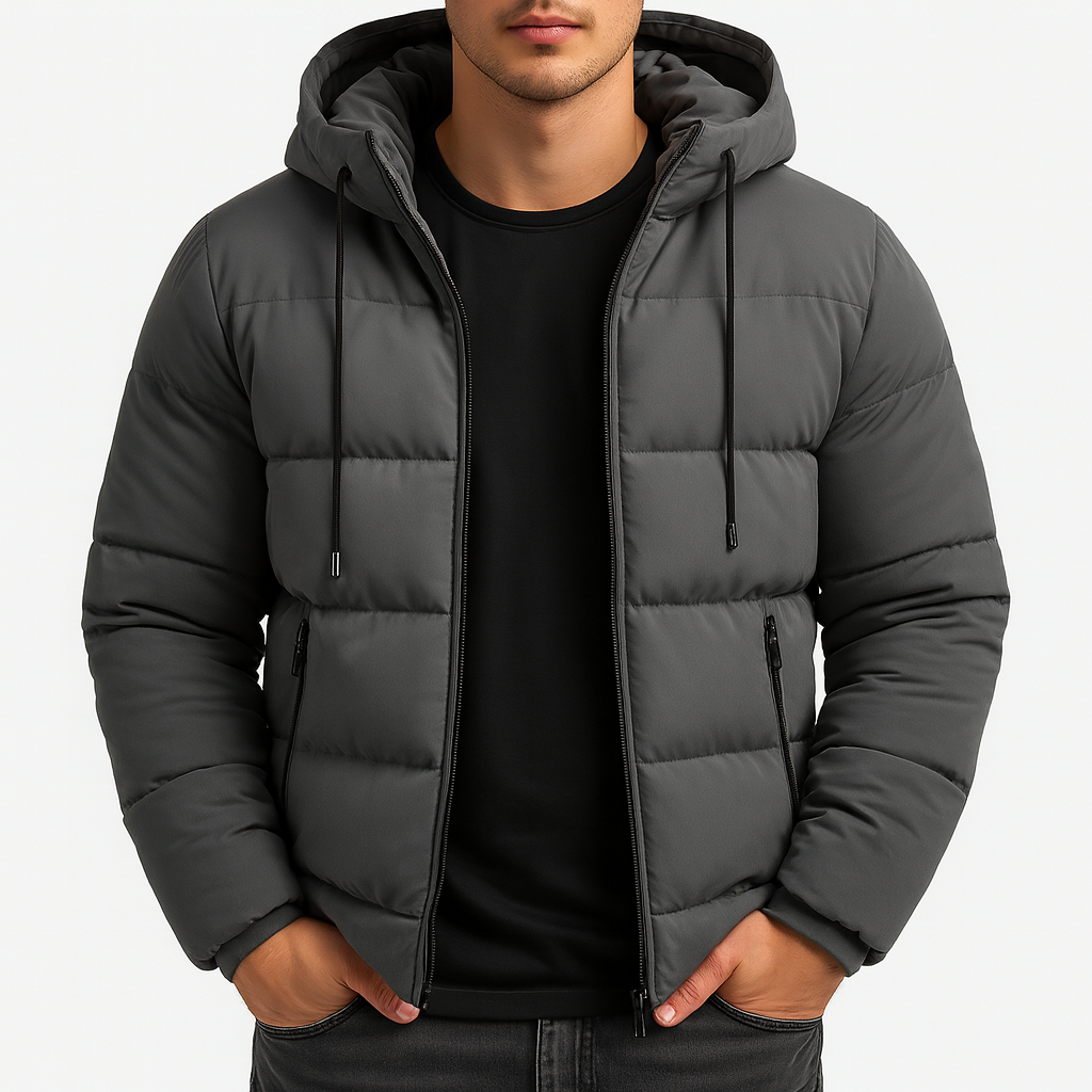 Stylish Puffer Vinterjakke Herre med Optimal Varme og Holdbar Konstruktion - Perfekt til Vinteraktiviteter 1