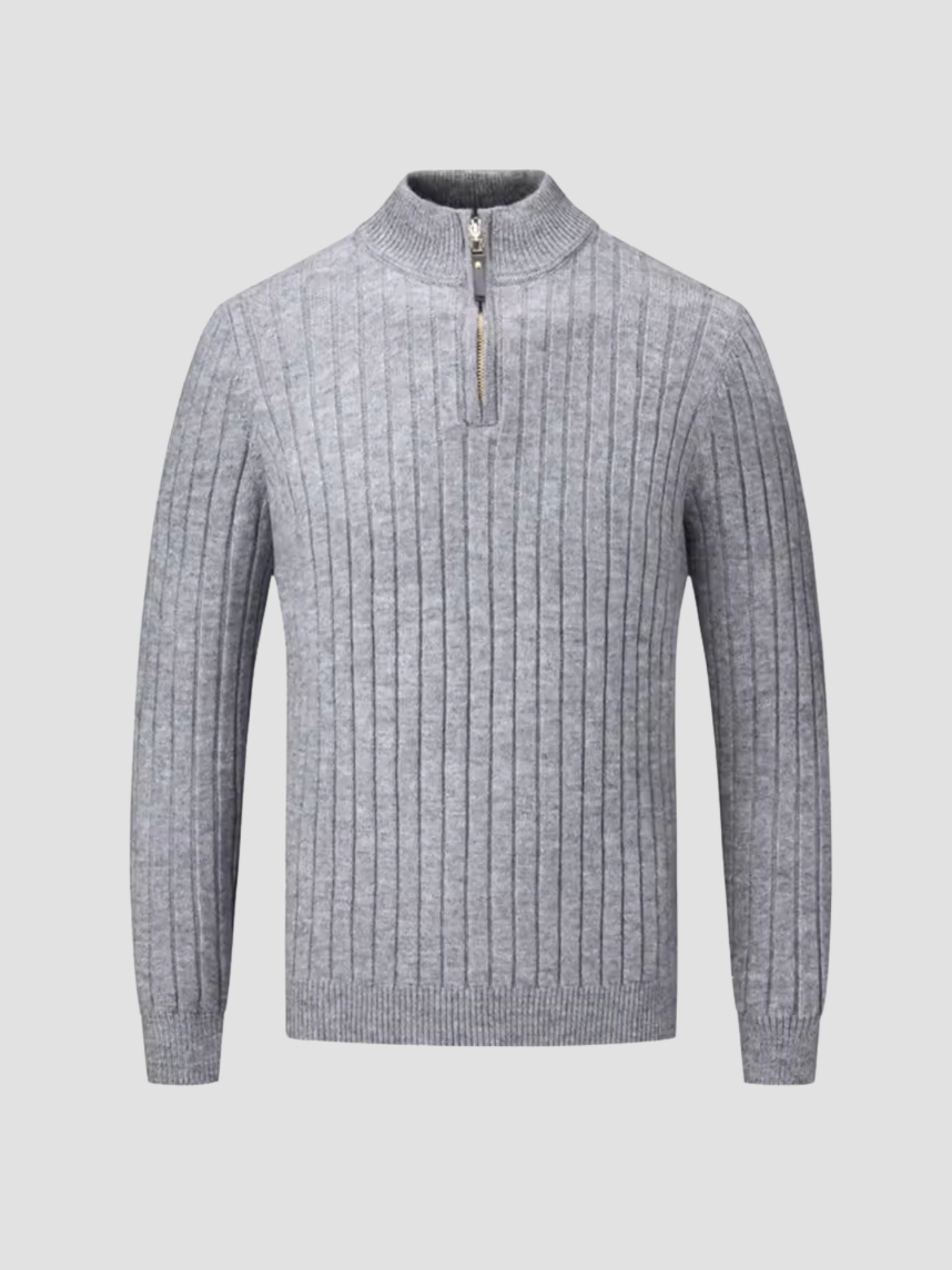 Felix | Striktrøje til Mænd med Halv Lynlås