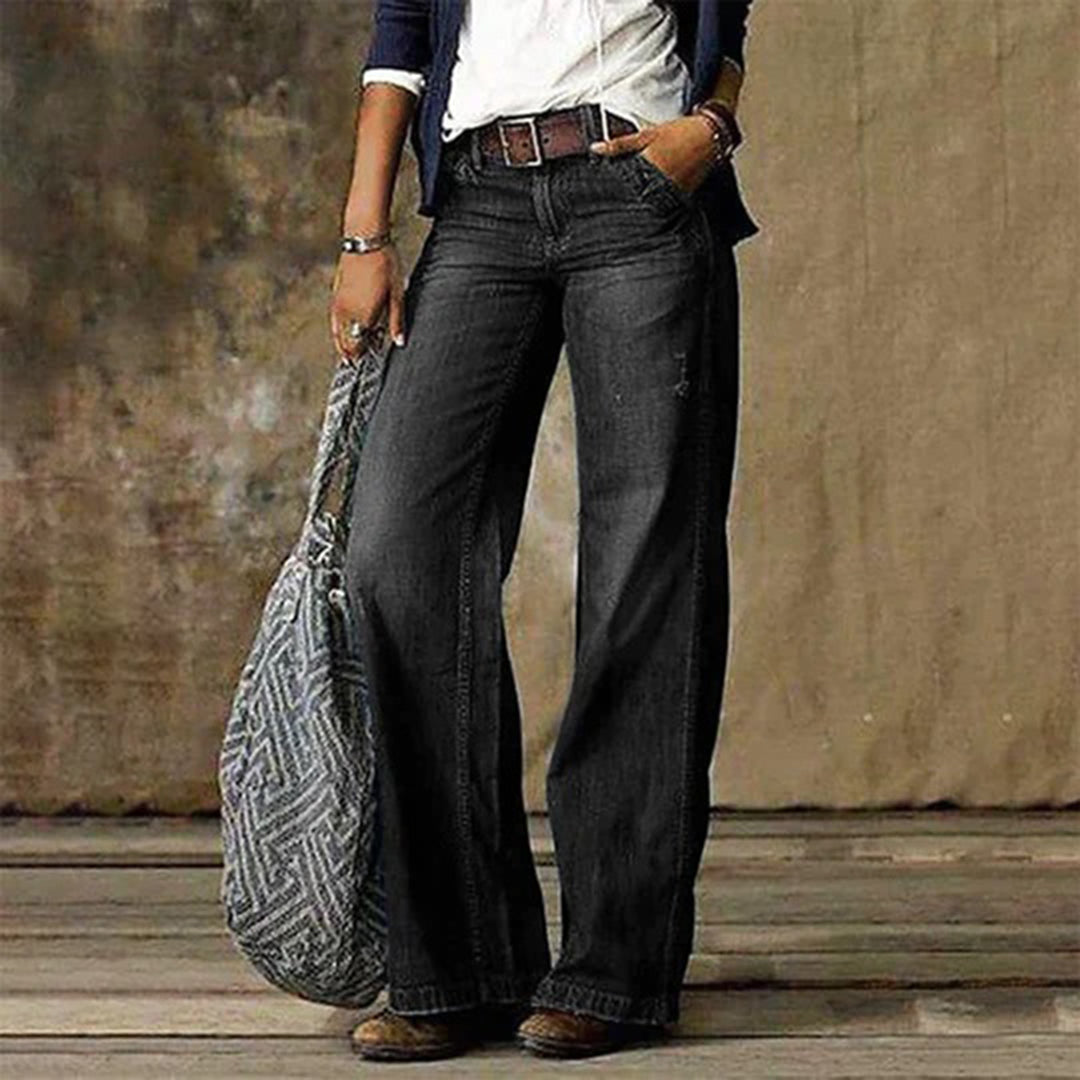 Freja Collection | Wide Leg Jeans with Vintage Wash & Relaxed Fit | Comfortable Boho Style for Everyday Wear 4