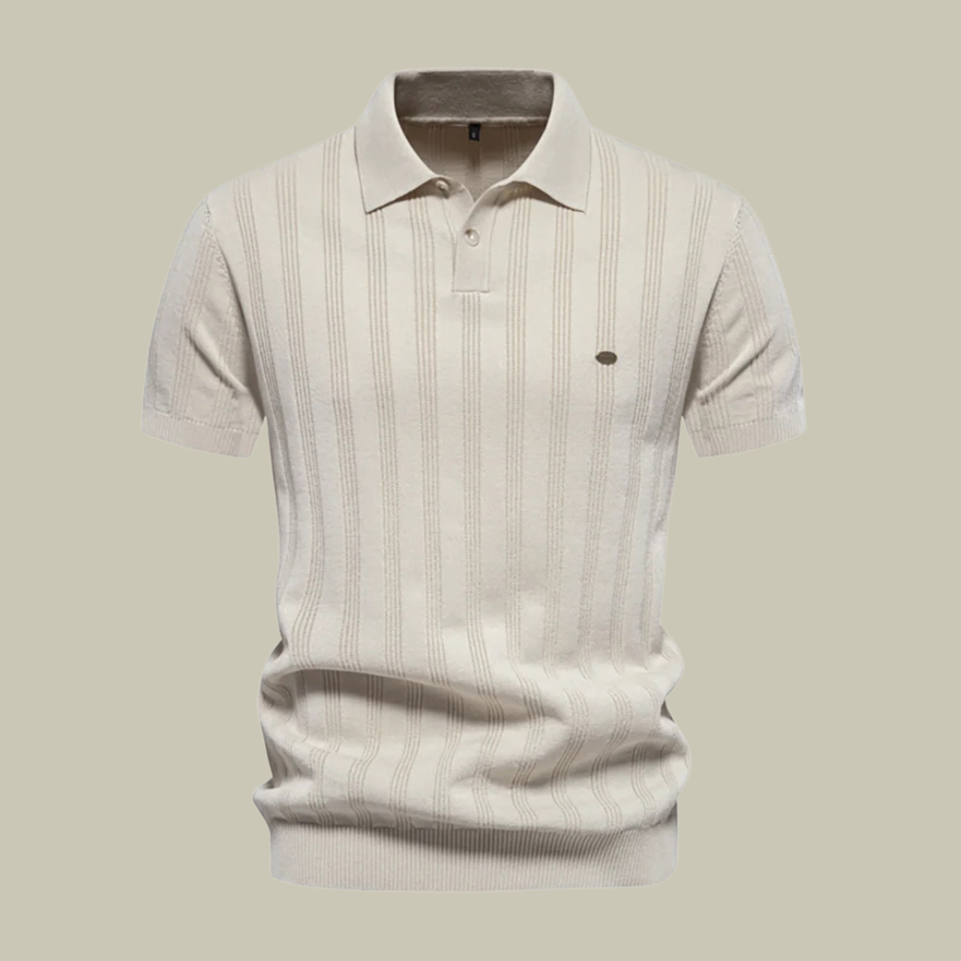 Ribbede Knitted Polo Shirt Mænd - Klassisk Krave & Komfortabel Pasform 0