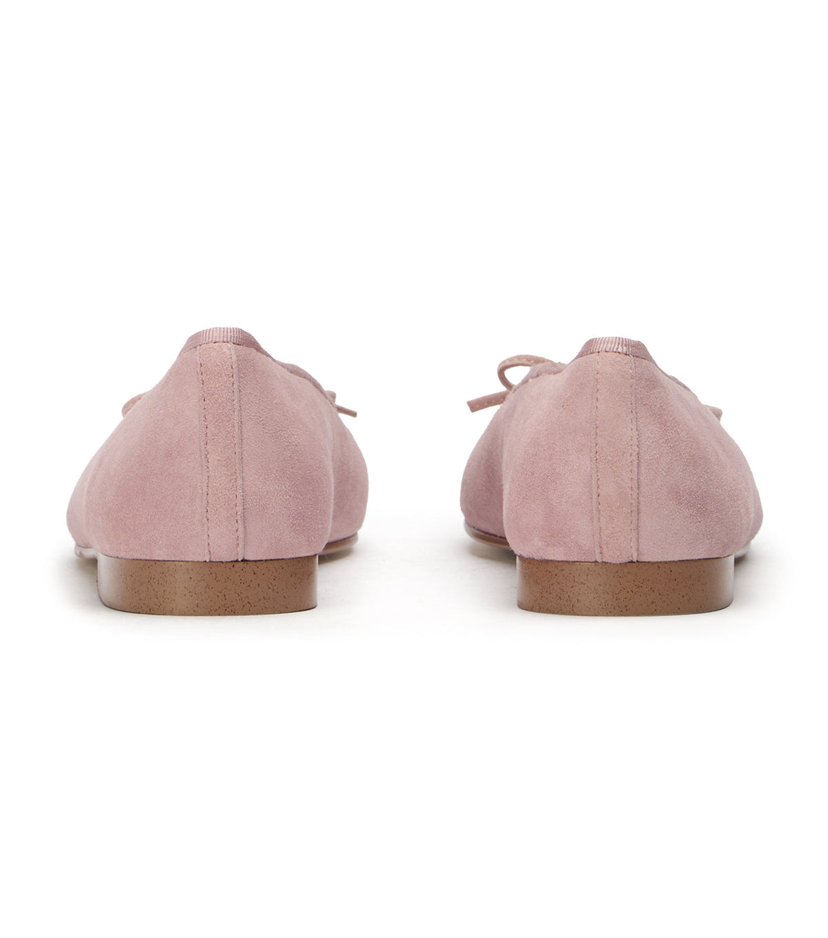 Ballet Flats Dame – Pudderrosa Ruskind Ballet Flats med Tåkappe