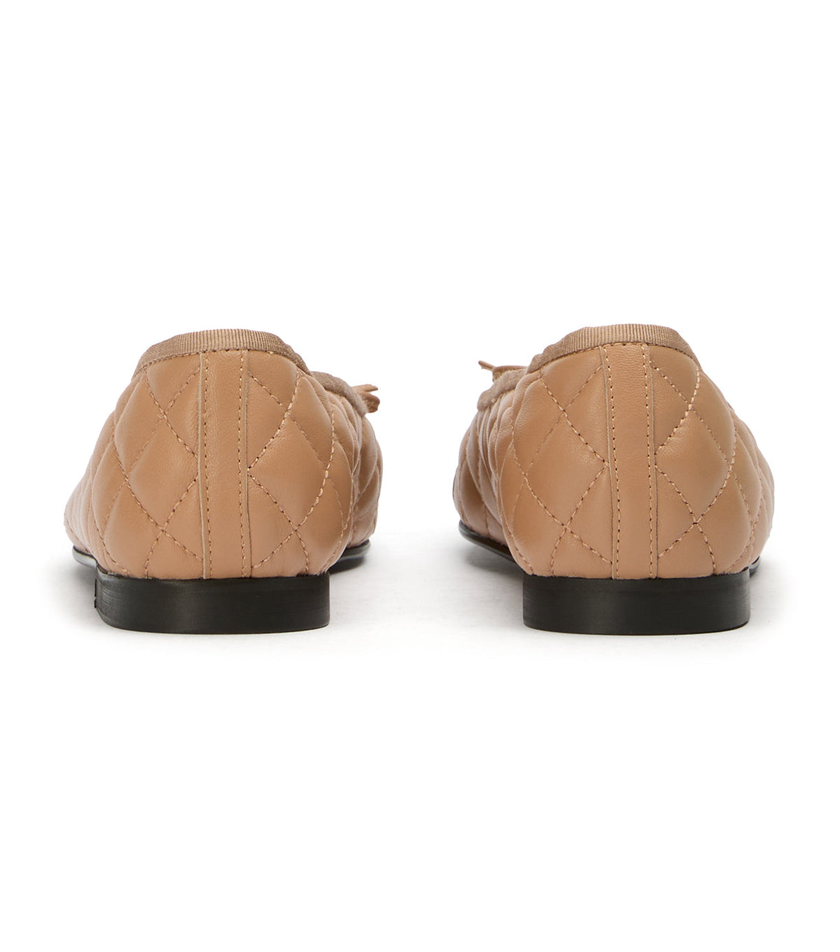 Ballet Flats Women – Black Quilted Leather Bow Ballet Flats