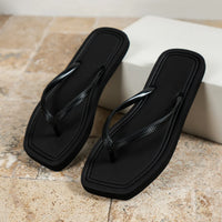 EVA Flip Flops Women – Square Toe Flat Sandals for Beach