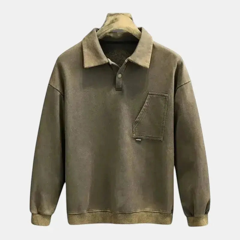 Strikket Poloshirt Til Mænd Med Knaplukning | Komfortabel Lag-på-Lag Løsning 3