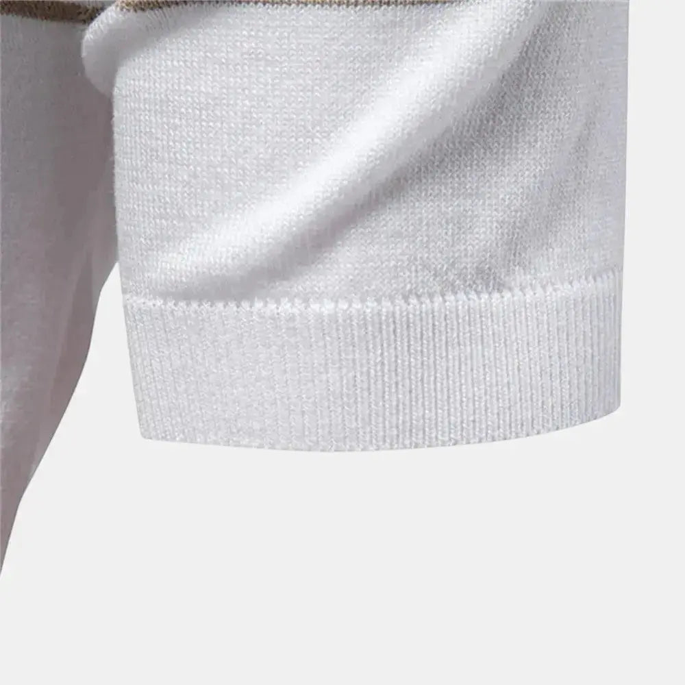 Mads Collection | Men's Polo Shirt with Zipper & Chest Stripe | Modern Slim Fit for Everyday Style 6