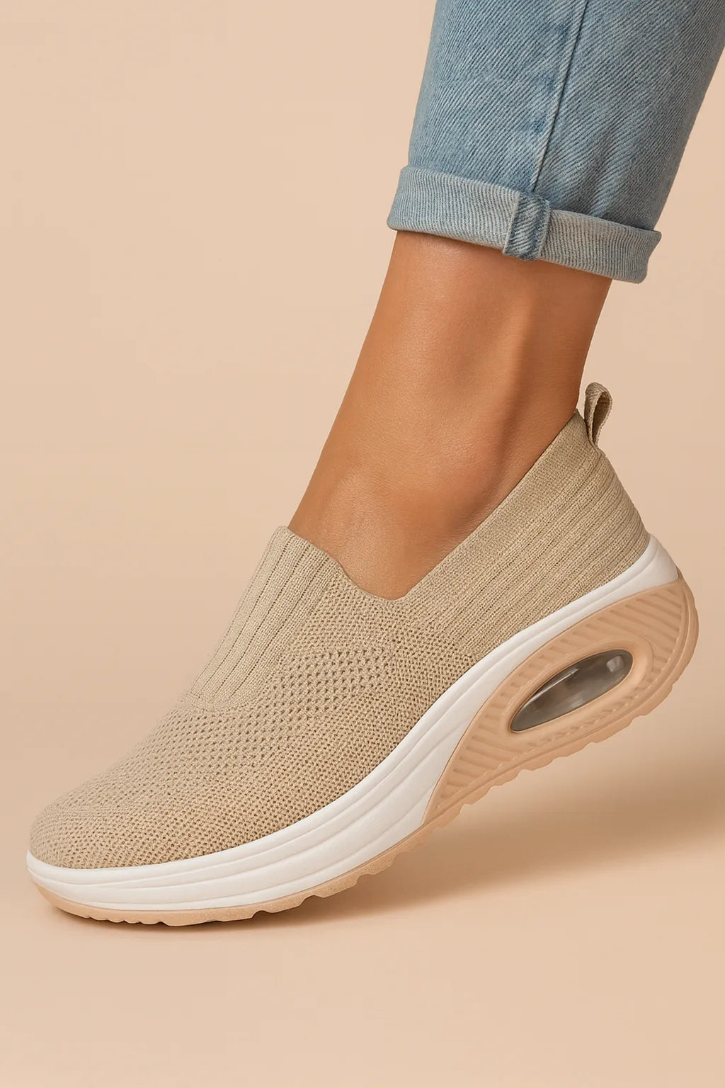 Ortopædiske Sneakers Dame | Slip-On Med Åndbar Mesh & Luftpude-Sål | Komfortabel Hverdagsfodtøj 2