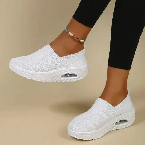 Ortopædiske sneakers dame slip-on mesh luftpude sål sommer hverdag  Panorla