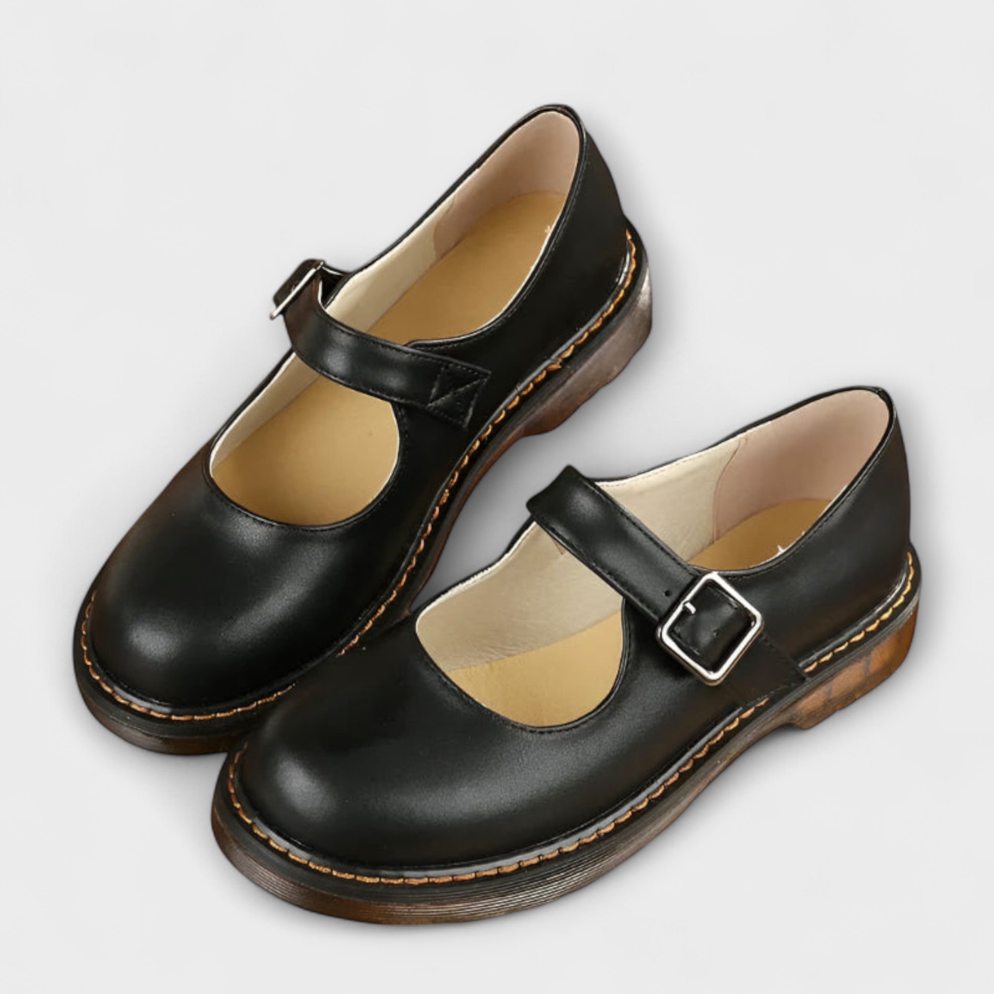 Women's Mary Jane Flat Shoes Buckle Strap Comfort Shoes