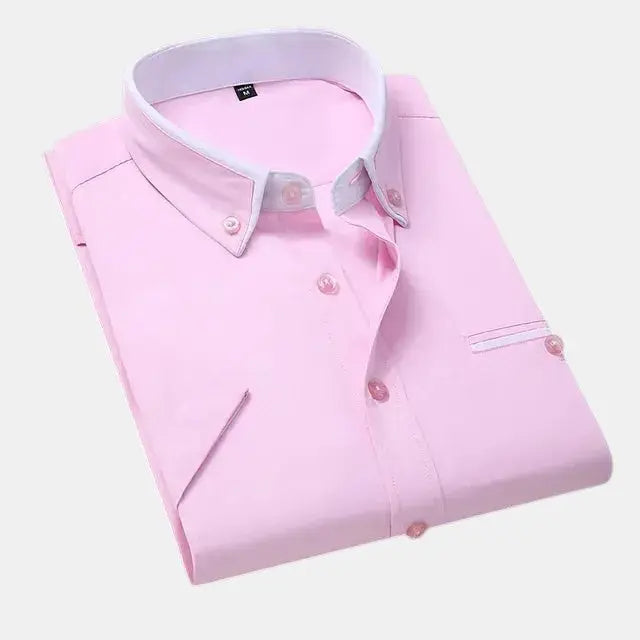 Cain | Skjorte til Mænd – Kortærmet Sommerdesign med Klassisk Krave