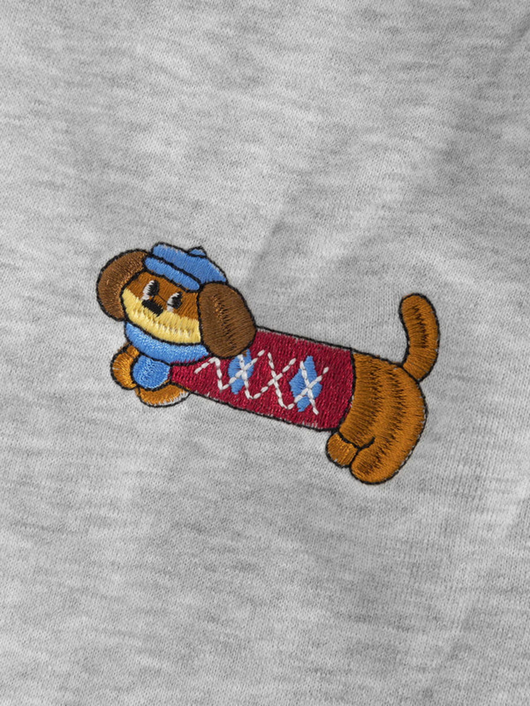 Nora Barrel Sweatpants Dame – Høj Talje med Broderet Hund
