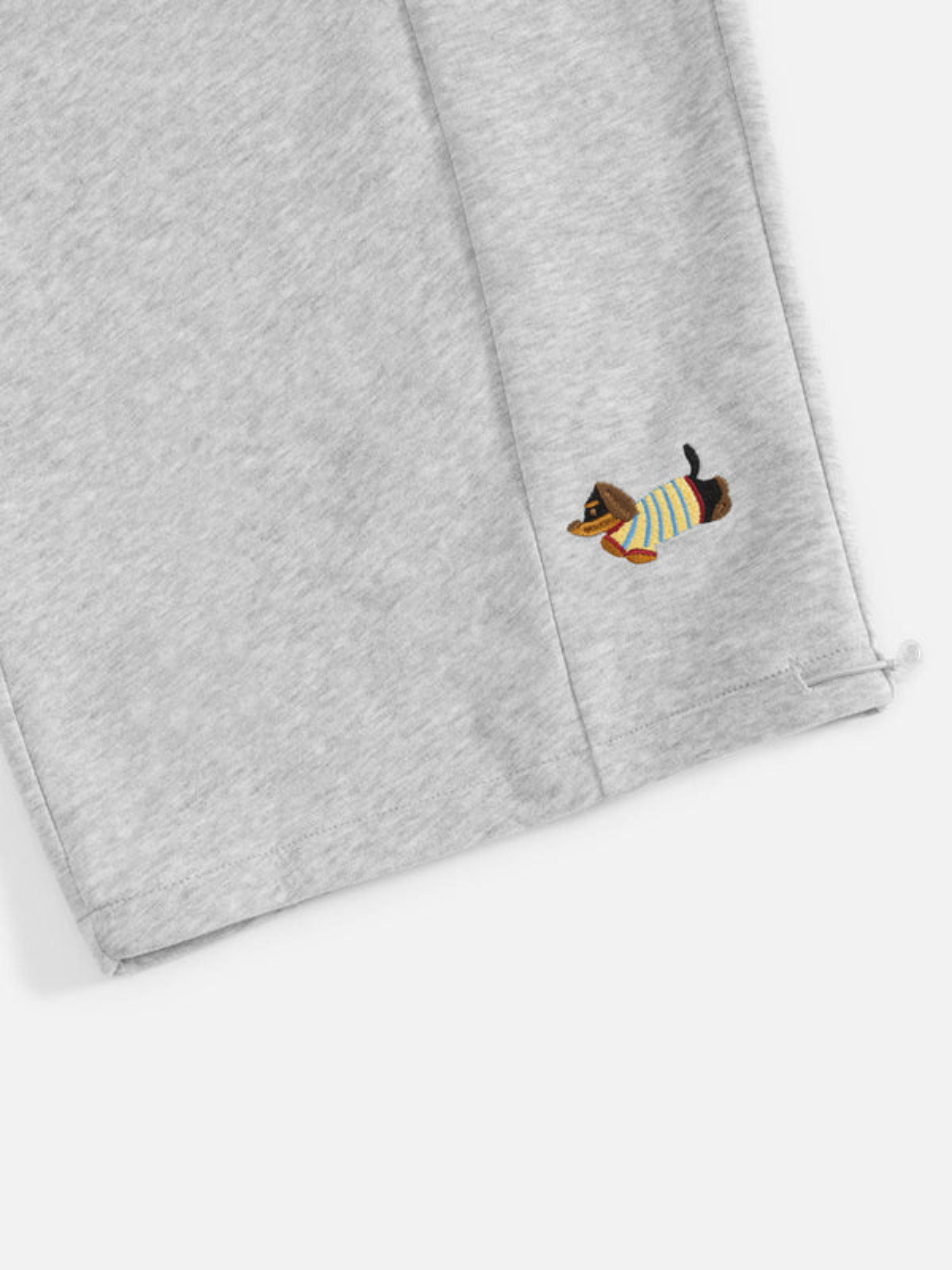 Nora Barrel Sweatpants Dame – Høj Talje med Broderet Hund