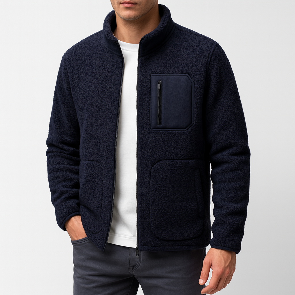 Fleecejakke til Mænd - Varm Fleece Jakke til Efterår med Moderne Snit og God Komfort 2