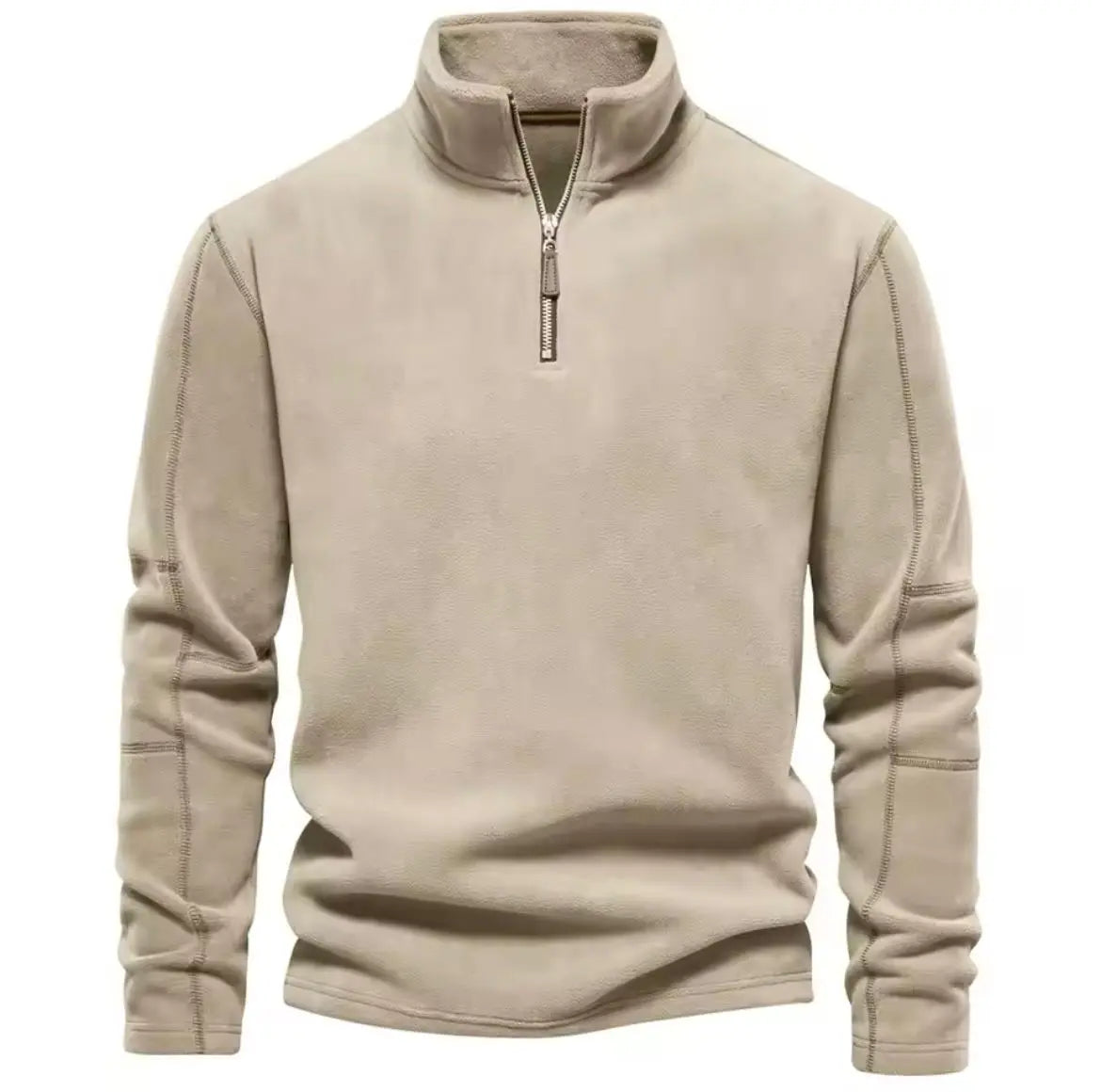 Sweater Herre – Fleece med Ståkrave – Varm Komfort til Kolde Dage