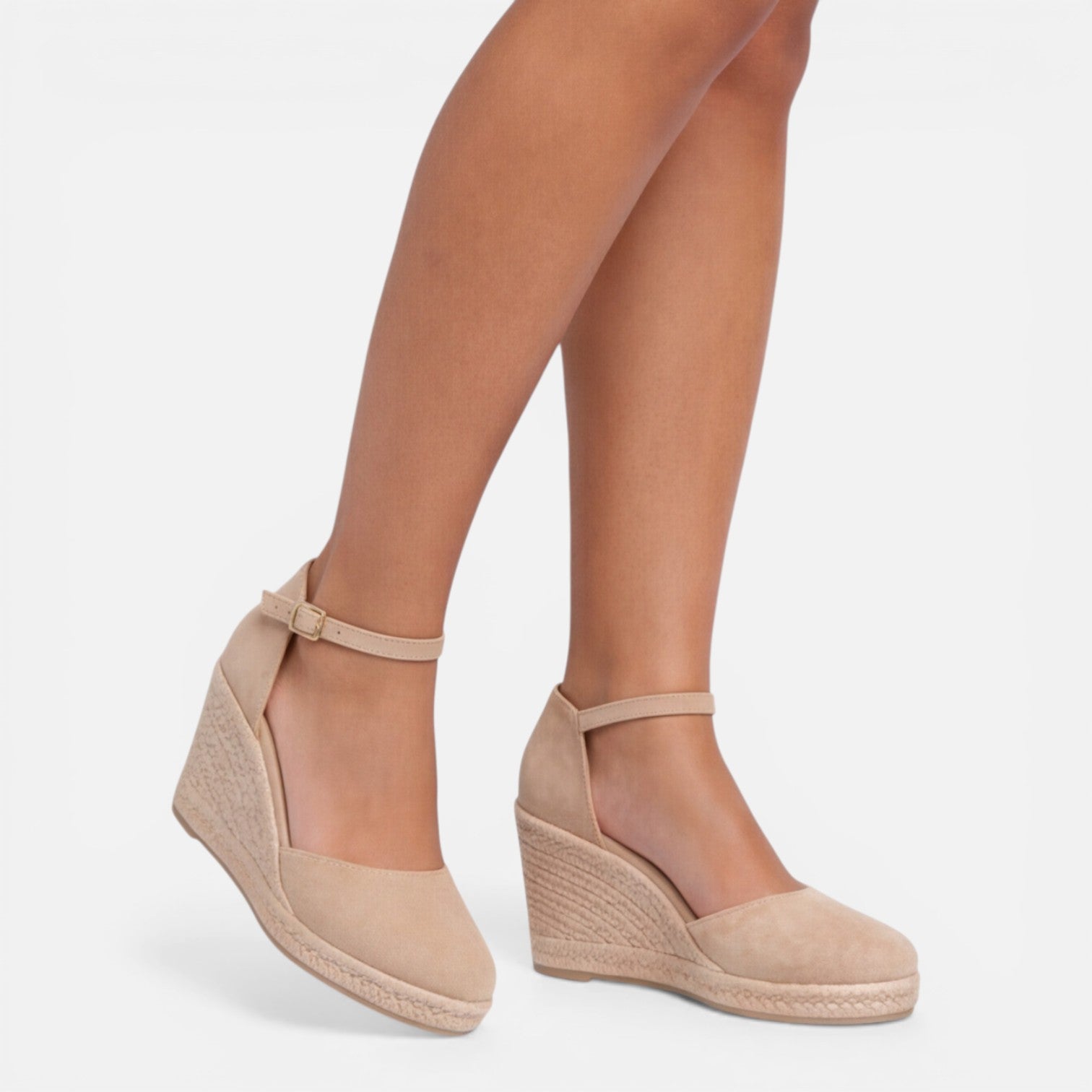 Women's Closed-Toe Wedge Sandals – Ankle Strap, Comfort Sole