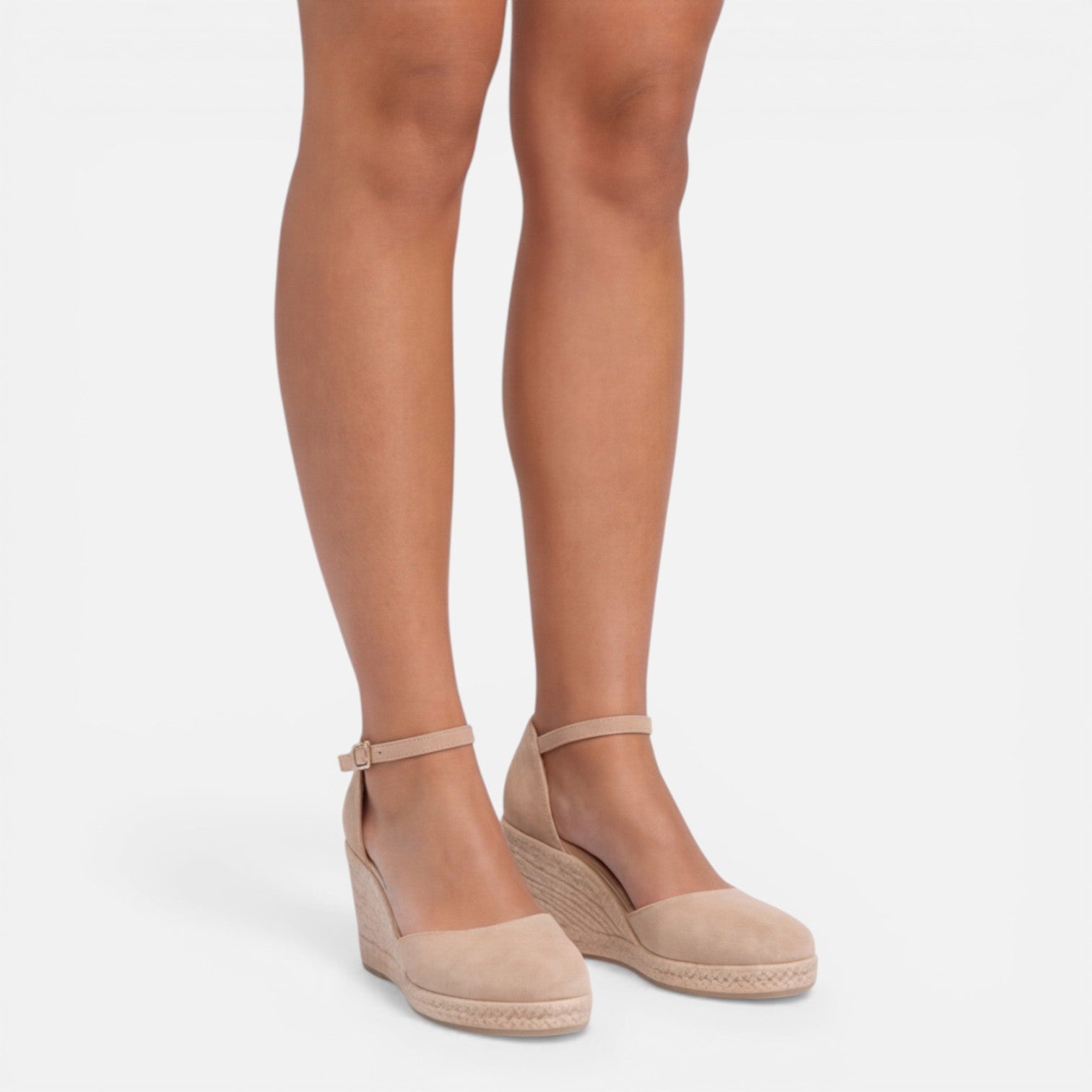 Women's Closed-Toe Wedge Sandals – Ankle Strap, Comfort Sole