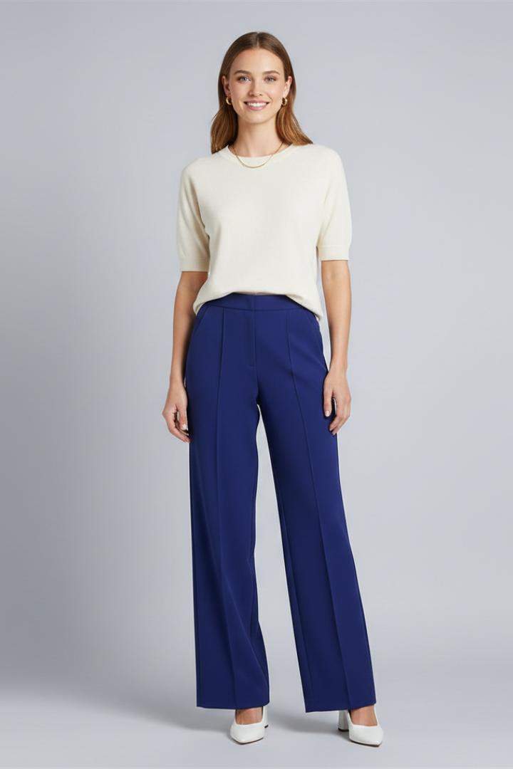 Palazzo Trousers Women Pleated – High-Waist Wide Leg Pants