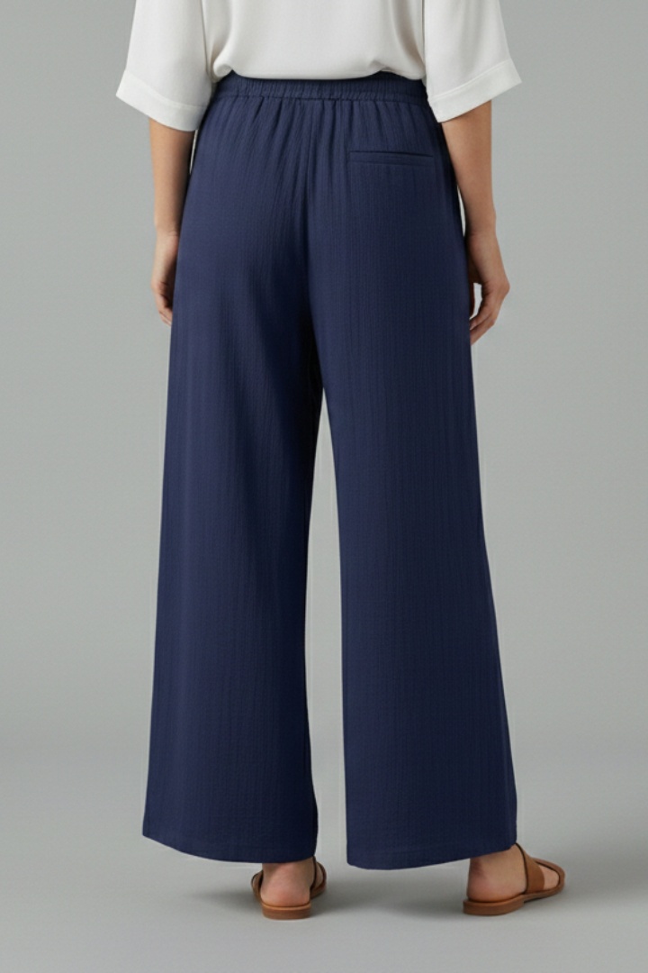 Wide Leg Trousers Women Drawstring – Loose Culotte Pants