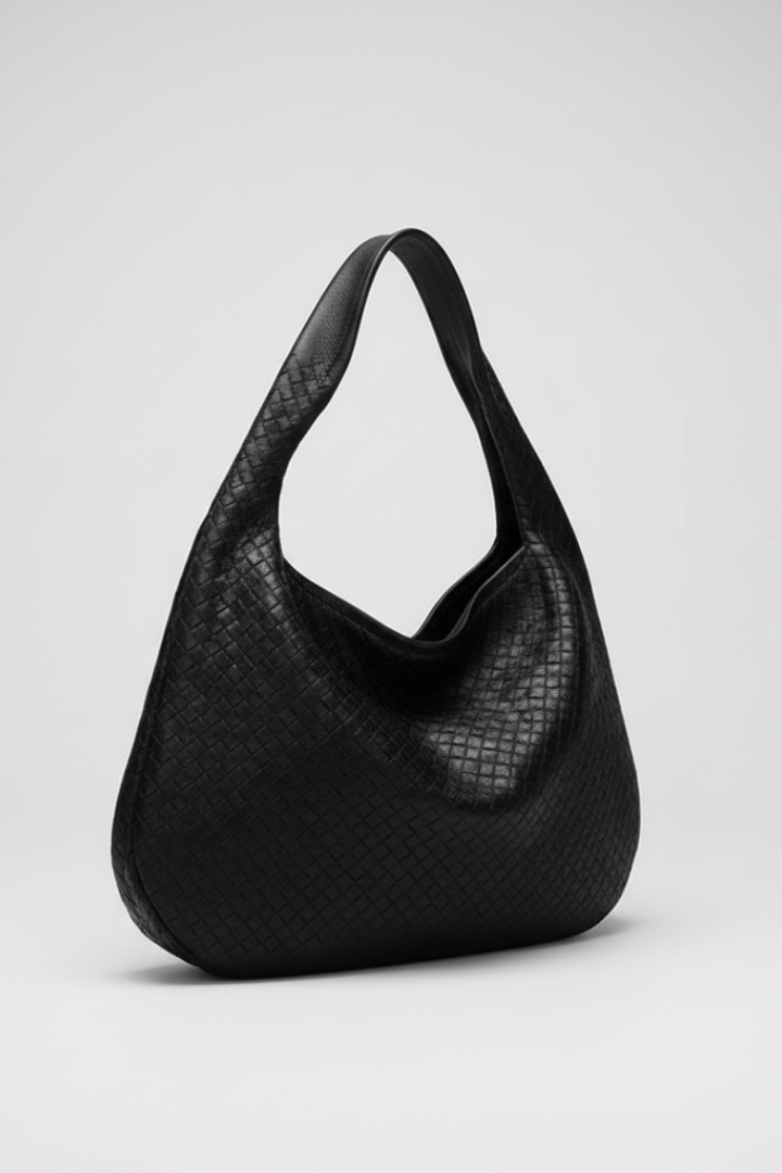 Shoulder Bag Women Woven – Round Hobo Bag with Single Strap