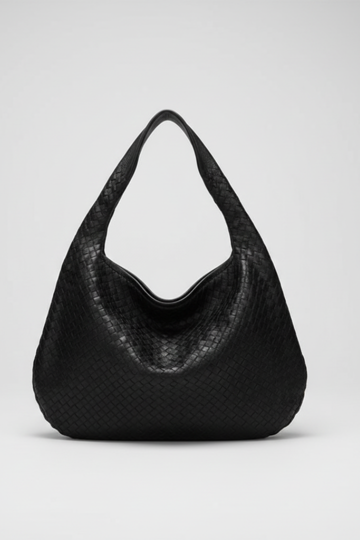 Skuldertaske Dame Flettet – Rund Hobo Taske med Enkelt Strop