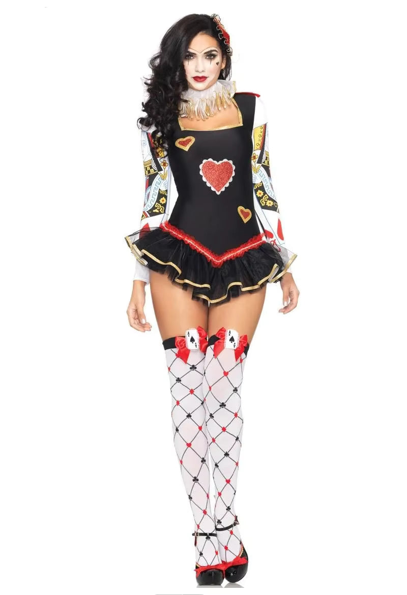 Klovn Kostume Dame – Cirkus Kjole til Halloween og Fest