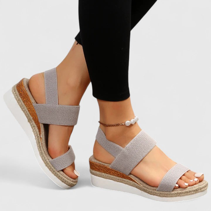 Kilesandaler Dame – Espadrille Sandaler med Elastiske Remme