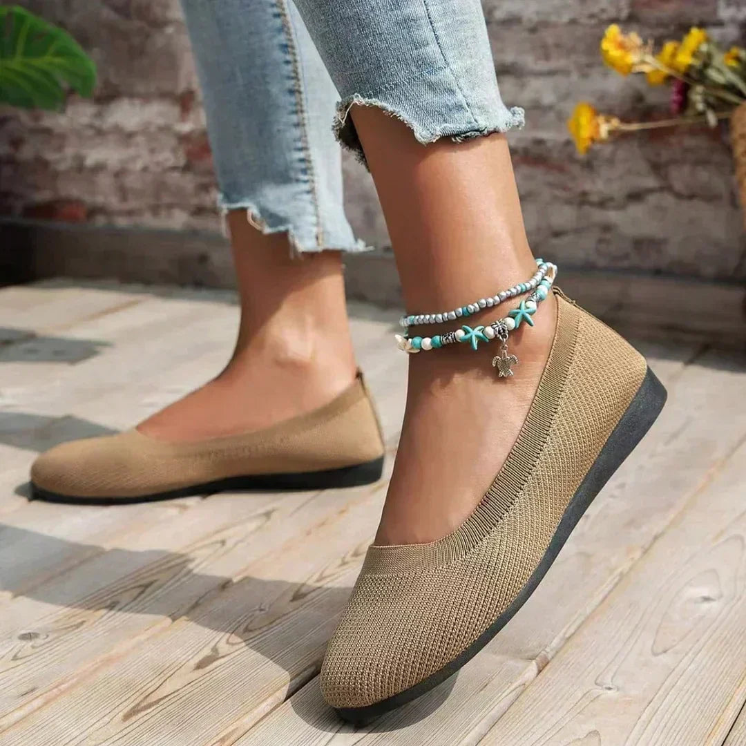 Mesh Ballerina Sko Dame – Åndbar med Skridsikker Sål
