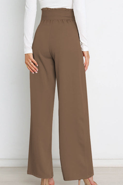 Paperbag Trousers Women – High-Waist Wide Leg with Tie Belt