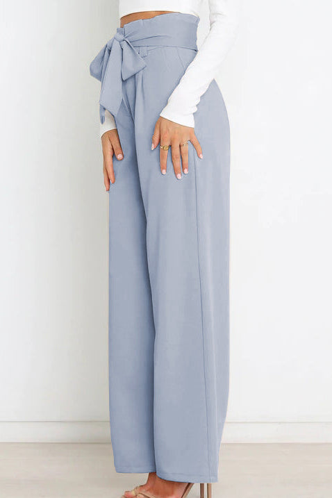 Paperbag Trousers Women – High-Waist Wide Leg with Tie Belt